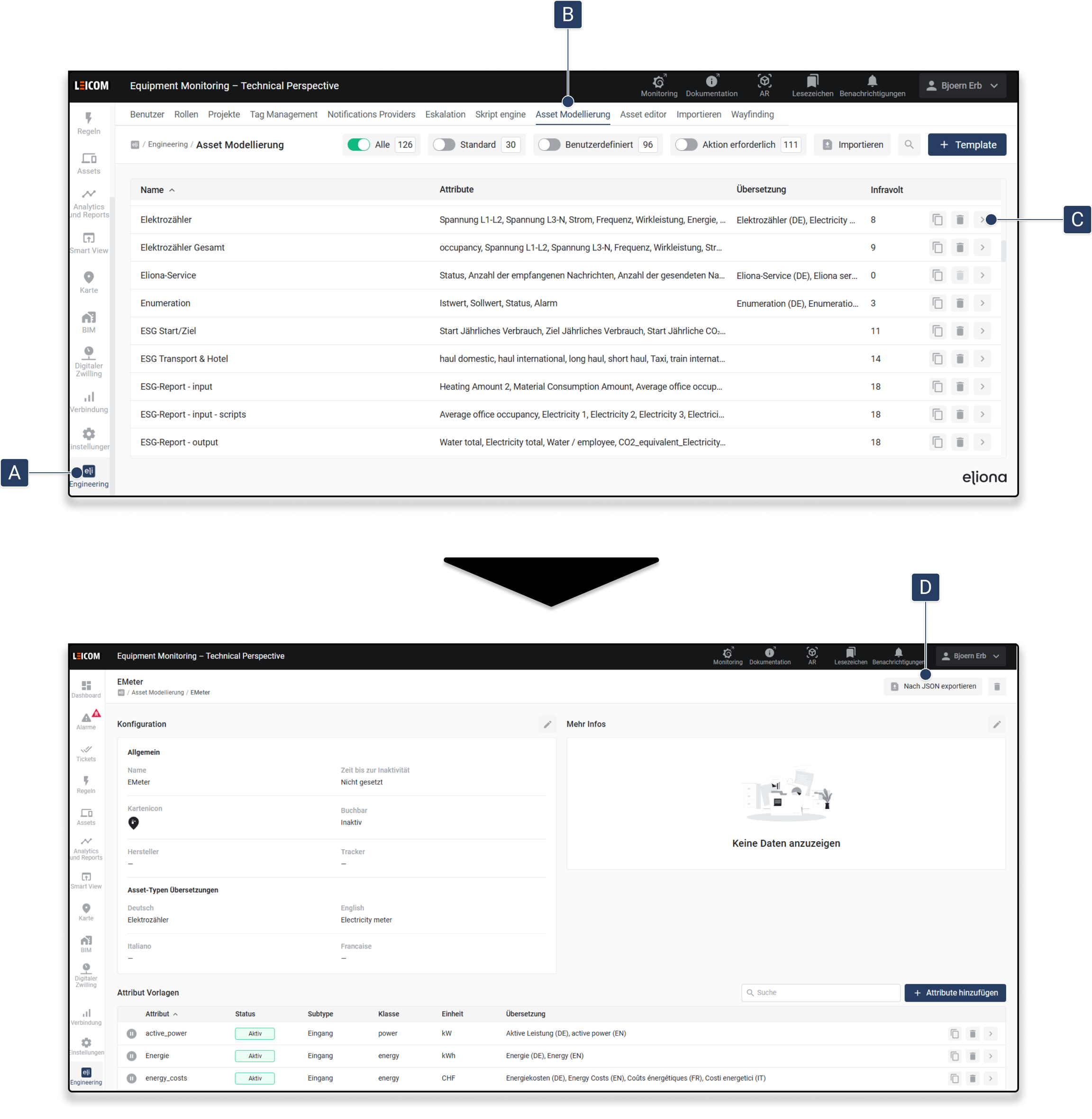 Export a template | ABB Ability™ BuildingPro Suites